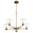 Quorum Volan 5 Light Chandelier, Aged Brass - 6317-5-80