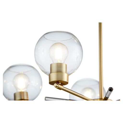 Quorum Volan Chandelier, Aged Brass