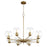 Quorum Volan 8 Light Chandelier, Aged Brass - 6317-8-80