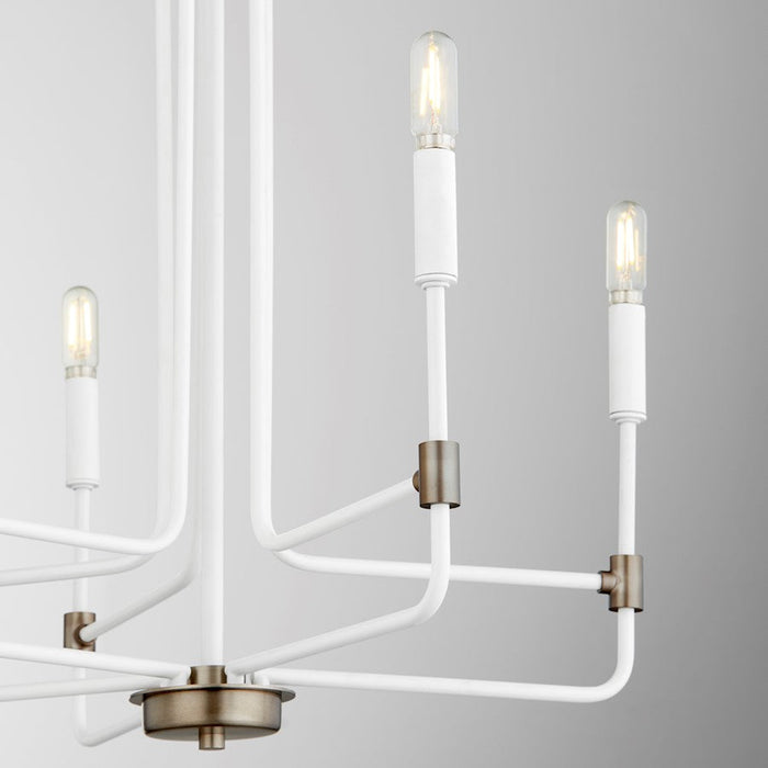 Quorum Davies Chandelier, Studio White/Dark Brass