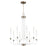 Quorum Davies 8 Light Chandelier, Studio White/Dark Brass 633-8-0881