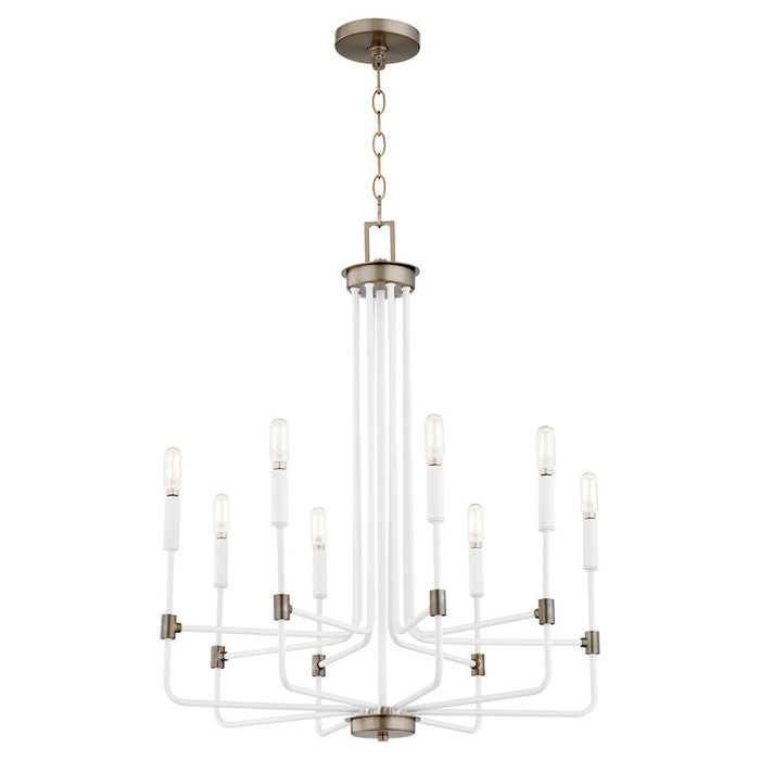 Quorum Davies Chandelier, Studio White/Dark Brass