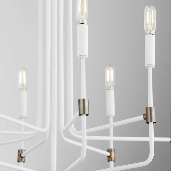 Quorum Davies Chandelier, Studio White/Dark Brass