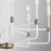 Quorum Davies Chandelier, Studio White/Dark Brass