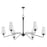 Quorum Euphora 6 Light Chandelier, Matte Black - 636-6-59