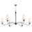 Quorum Euphora Linear Chandelier, Matte Black/White