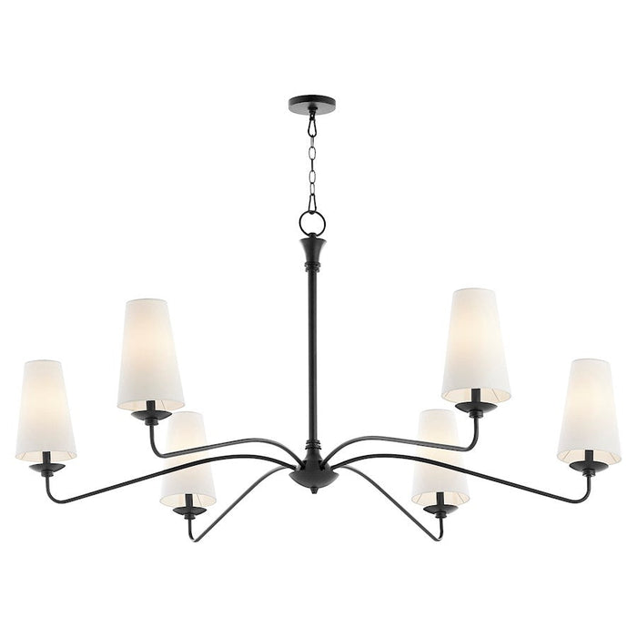 Quorum Euphora Linear Chandelier, Matte Black/White