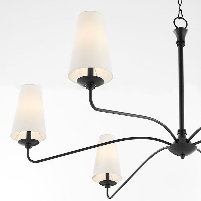 Quorum Euphora Linear Chandelier, Matte Black/White