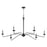 Quorum Euphora Linear Chandelier, Matte Black/White