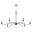 Quorum Euphora Linear Chandelier, Matte Black/White