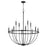 Quorum Tribute 12 Light Chandelier, Matte Black 6374-12-59