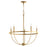 Quorum Tribute 5 Light Chandelier, Aged Brass 6374-5-80