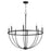 Quorum Tribute 8 Light Chandelier, Matte Black 6374-8-59