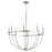 Quorum Tribute 8 Light Chandelier, Satin Nickel 6374-8-65