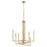 Quorum Bolero 6 Light Chandelier, Aged Brass - 6377-6-80