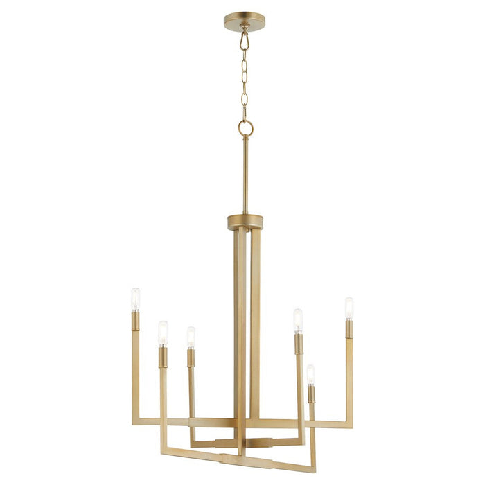 Quorum Bolero Chandelier, Aged Brass