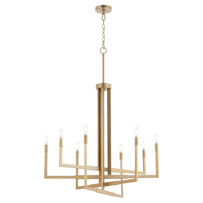 Quorum Bolero Chandelier, Aged Brass