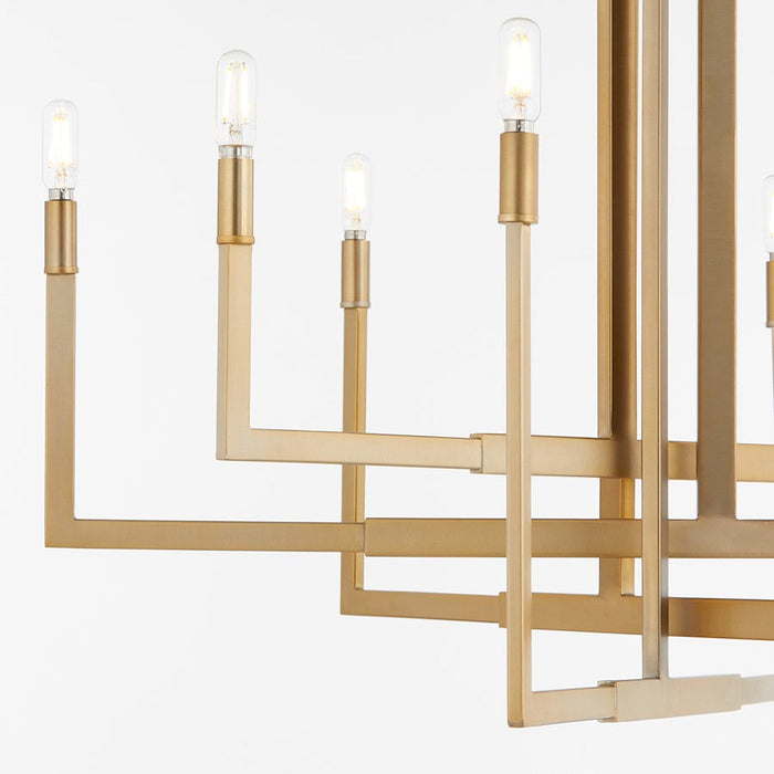 Quorum Bolero Chandelier, Aged Brass