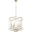 Quorum Marquee 6 Light Nook Pendant, Aged Silver Leaf - 6414-6-60