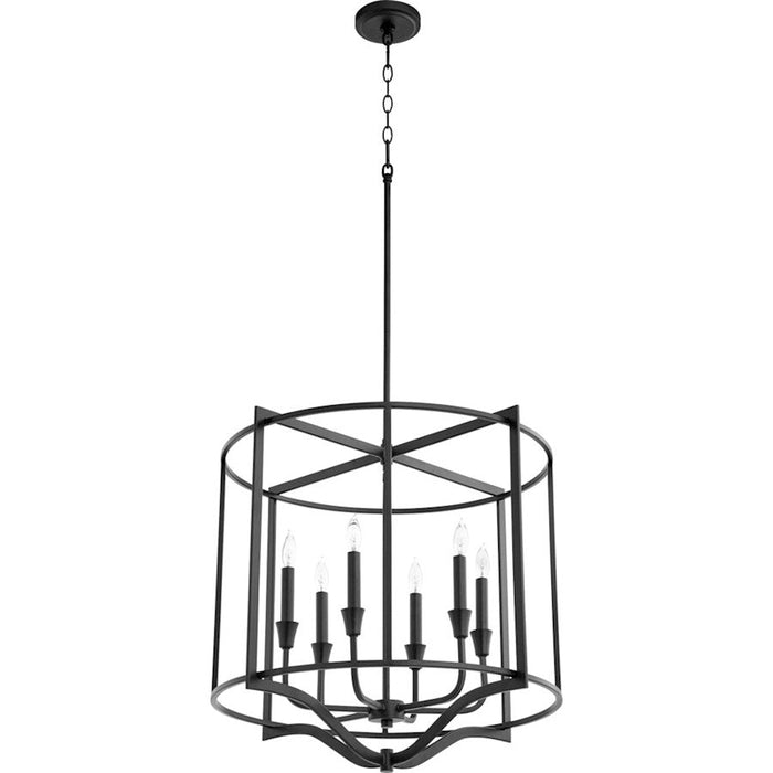 Quorum Marquee 6 Light Nook Pendant, Noir - 6414-6-69