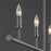 Quorum Harmony 5 Light Linear Chandelier, Matte Black/White