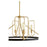 Quorum Howe 8 Light Chandelier, Noir/Aged Brass