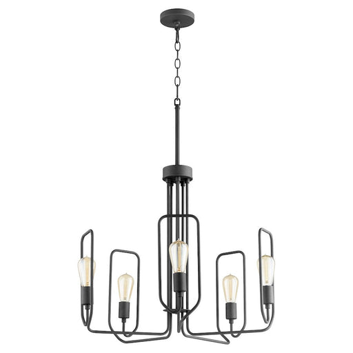 Quorum Howe 5 Light Chandelier, Noir 650-5-69