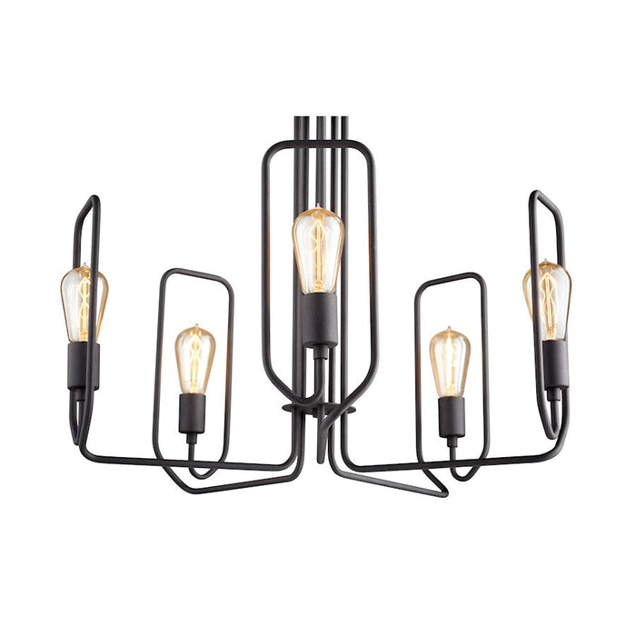 Quorum Howe 5 Light Chandelier, Noir