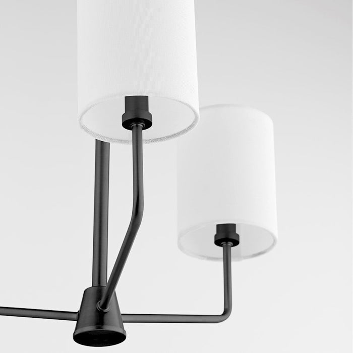 Quorum Harmony Chandelier, Matte Black/White