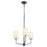 Quorum Harmony Chandelier, Matte Black/White