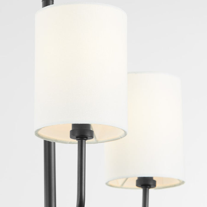 Quorum Harmony Chandelier, Matte Black/White