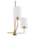 Quorum Harmony Chandelier, Aged Brass/White