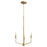 Quorum Harmony Chandelier, Aged Brass/White