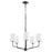 Quorum Harmony 5 Light Chandelier, Matte Black/White - 657-5-59