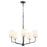 Quorum Harmony Chandelier, Matte Black/White