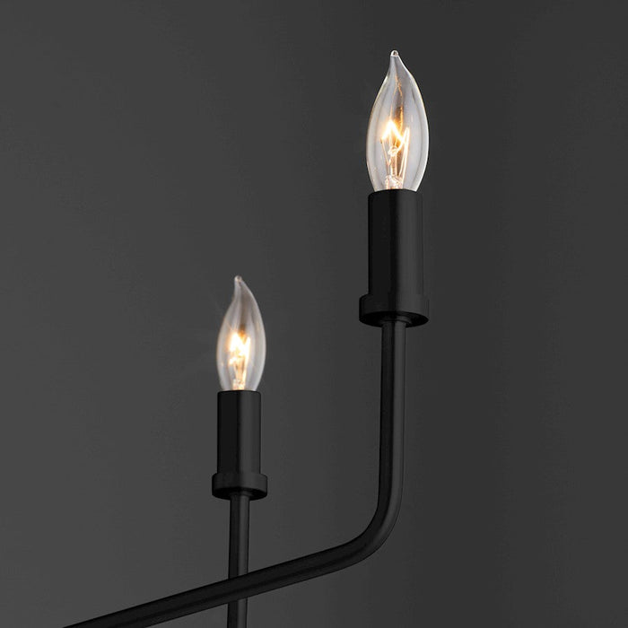 Quorum Harmony Chandelier, Matte Black/White