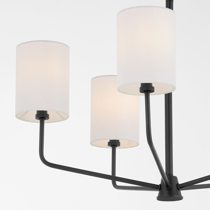 Quorum Harmony Chandelier, Matte Black/White