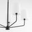 Quorum Harmony Chandelier, Matte Black/White