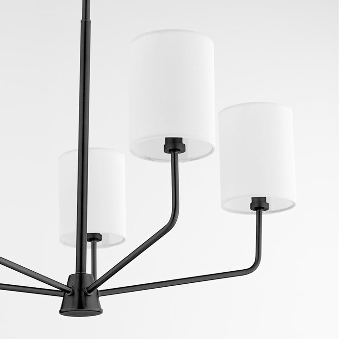 Quorum Harmony Chandelier, Matte Black/White