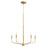 Quorum Harmony Chandelier, Aged Brass/White