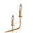 Quorum Harmony Chandelier, Aged Brass/White