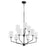 Quorum Harmony 9 Light Chandelier, Matte Black/White - 657-9-59