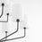 Quorum Harmony Chandelier, Matte Black/White