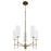 Quorum Hamilton 5 Light Chandelier, Dark Brass/White 663-5-81