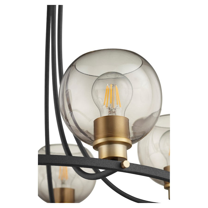 Quorum Clarion Chandelier, Noir