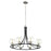 Quorum Clarion 8 Light Chandelier, Noir/Satin Nickel - 672-8-6965