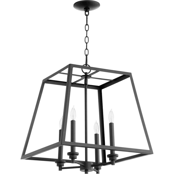 Quorum 4 Light 18" Pendant, Noir - 676-4-69