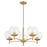 Quorum Lyon 5 Light Chandelier, Aged Brass/Clear - 678-5-80