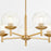 Quorum Lyon Chandelier, Aged Brass/Clear