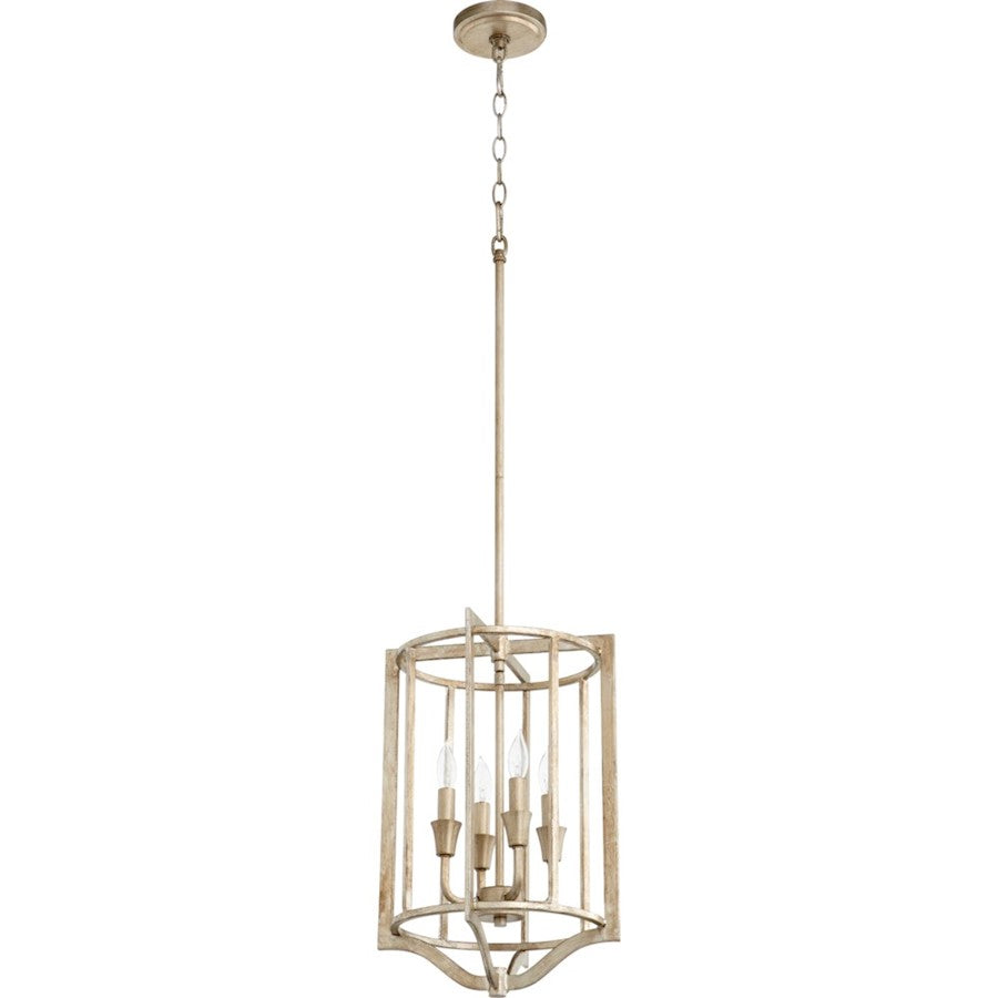 Quorum Marquee 4 Light Pendant, Aged Silver Leaf - 6814-4-60